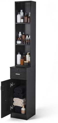 BarberPub Wall Mount Hair Styling Barber Station3036-1(Black) by BarberPub