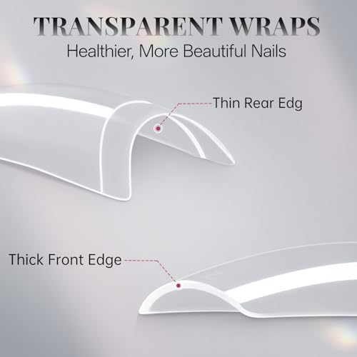 Krofaue 340PCS False Nail Tips Kit, Clear French Coffin Stiletto - Image 7