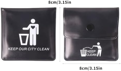 3 Pcs Pocket Ashtray Pouch Portable Waterproof PVC Ashes Storage, Odor Lock Heat Resistant Sealed Cigarette Butt Disposal Carrier, Compact Travel Accessories for Outdoor Camping Hiking - Image 7