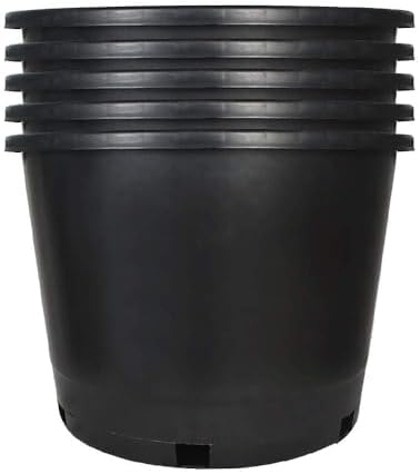 10 Gallon Nursery Pot 5-Pack Plastic Garden Planter Pots by XCSHUS
