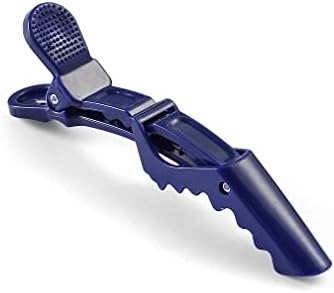 10pcs/set Multicolor Croc Clips Transparent Plastic Hairdresser Clip Hair Styling Sectioning Barrettes Professional Non Slip Alligator Clip Salon DIY Accessories Hairpins (10pcs-Dark Blue) - Image 5