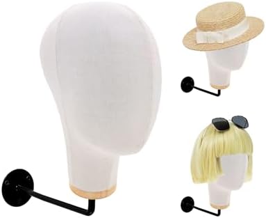 CHADWICK 21-Inch Wall-Mounted Linen Wig Head Stand, Beige by CHADWICK