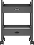 Salon Beauty Cabinet Cart Trolley 2-Layer Rolling Storage Drawer Organizer Wheels Lockable Tool Salon Station Barber Stylist Equipment Makeup Spa Cart (Black-2 Layer) by Paddie