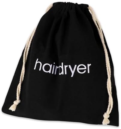 Hair Dryer Bag with Drawstring - Travel Container for Hair Tools, Use at Home, Gym, Hotels (Black) by Mozeat+Lens