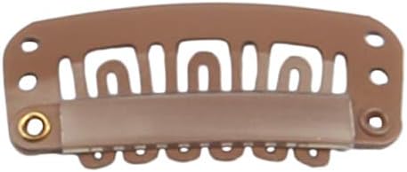 30pcs Hair Extension Clips U-Shape Stainless Steel Wig Clip, Light Brown - Image 3