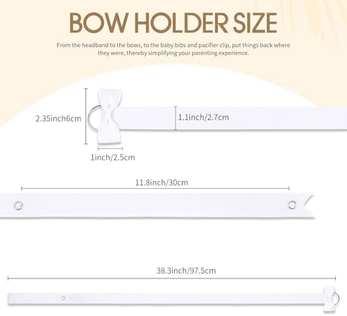 POVETIRE 6Pcs Bow Holder Bows Organizer for Girls Hair Clips Storage - Image 4