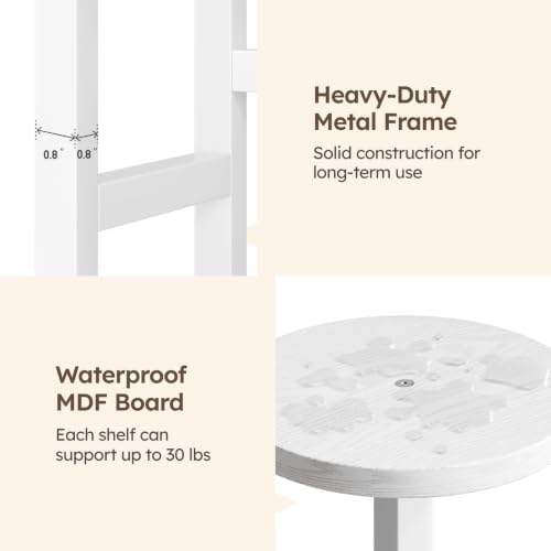 Plant Stand Indoor with Grow Light, 4-Tiered Tall Plant Stand Indoor, Metal Plant Shelf with Adjustable Light, Ideal for Living Room, Garden, Patio white - Image 5