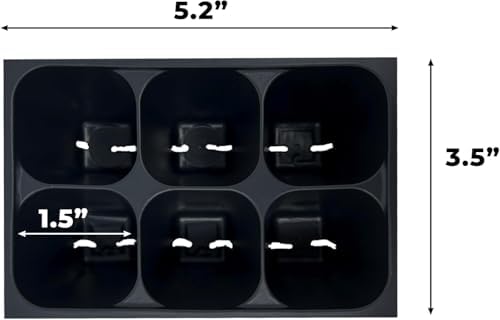 The Hydroponic City Seed Starter Trays, 216-Cell Seedling Starter Trays (36 Trays - 6 Cells Each) + Plant Stakes - Image 2