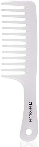 HYOUJIN Large Wide Tooth Comb Detangling for Curly,Wet,Dry Hair,White by HYOUJIN