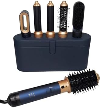 Tress Master 6-in-1 Hot Air Styler & Hair Dryer – Coanda Airflow, Ionic Tech 1000W 110V – 3 Settings: 2 Curling Barrels, Volumizing Brush, Straightener, Hot Comb + Travel Case | No Extreme Heat Damage by Unknown