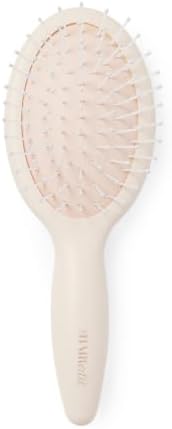 The Hair Edit Mini Smooth & Polish Detangling Hair Brush for Wet or Dry Hair, Ultra Light-Weight Travel Size Hairbrush, Ball-Tipped Nylon Pins for Scalp Massage, Smooths Frizz, All Hair Types- Cream by TheHairEdit