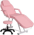 3-Section Spa Massage Table with Hydraulic Stool, 73" Esthetician Bed by COOFEL