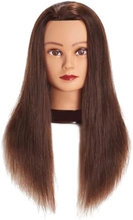 Mannequin Head with Human Hair Training Head with Clamp (20-22'') - Image 2