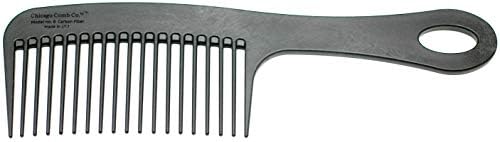 Chicago Comb Model 8 Carbon Fiber, Made in USA, Anti-static, Detangling & Shower comb, adds Lift & Volume, 8.5 inches (21.5 cm) long - Image 2