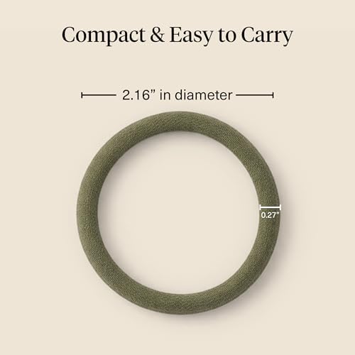 Kitsch Elastic Hair Ties No Damage | Stretchy Hair Bands- Eucalyptus, 20pcs - Image 5
