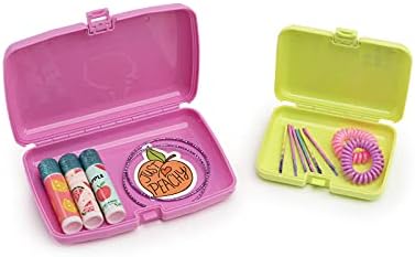 Caboodles Care Pack + Lil Bit Set Mini Cosmetic Storage for Purse With Snap-tight Latch, Citron and Pink, 1 count (Pack of 3) - Image 3