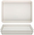 11 Inch Plant Ttray, 3 Packs Durable Plastic Humidity Trays for Indoor Plants, Plant Saucers for Outdoors, Drip Trays for Potted Plants(Beige) by GREANER