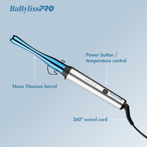 BabylissPRO Nano Titanium Professional Curling Wand for All Hair Types, Reaches 430 Degrees for Long Lasting Curls - Image 3