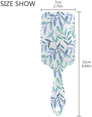 Aqua Foliage Hair Brush, Soft Bristles Detangling Brush - Detangler Hairbrush Glides Through Tangles For All Hair Types (Wet Dry & Damaged Hair) - Image 3