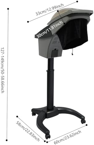 Standing Hair Steamer with 7 Light, Professional Deep Conditioning Hairing Steamer, 700W Hooded Floor Household Hair Care Machine, Oil Treatment Dyeing Machine for Salon, Barbershop, Home, Black - Image 2