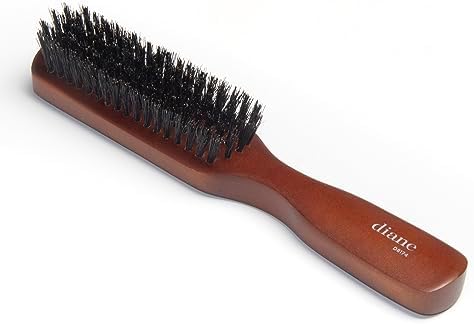 Diane Reinforced Boar Bristle Styling Brush for Men and Barbers – Medium Bristles for Thick and Curly Hair – Use for Detangling, Smoothing, Wave Styles, Restore Shine and Texture by Diane