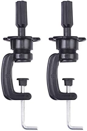 EERYA 2Pack Holder Clamp Stand Holder for Cosmetology Wig Mannequin Manikin Training Head Stands Wig Mannequin Head Standard (2Pcs) by Eerya