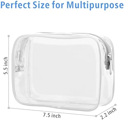 PACKISM TSA Approved Toiletry Bag - Clear Makeup Bag Travel, 4 Medium White - Image 5