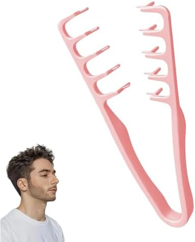 Texture Comb Wide-Tooth Hair Styling Comb for Root Lift,Pink by Yoandoy
