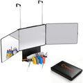 3 Way Mirror for Self Hair Cutting with Storage Shelf by Unknown
