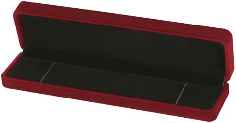 LETURE 2 Pieces Long Velvet Chain Necklace Gift Box Set, Bracelet Storage Case, Jewellry Display Box for Wedding, Engagement,Proposal, Birthday and Anniversary (Red-2pcs) - Image 3