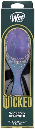 Wet Brush Original Detangler Hair Brush Elphaba (Wicked) Kit - Ultra-Soft IntelliFlex Bristles - Detangling Brush Glides Through Tangles For All Hair Types (Wet Dry & Damaged) - 1 Brush & 1 Bow - Image 6