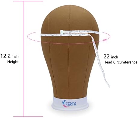 EERYA 22 Inch Wig Head Stand Set for Wig Making Display Styling Training - Image 2
