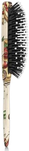 Hair Curler Brush Burger Pizzeria Detangling Hair Brush for All Hair Types,Hair Straightener Brush Wet and Dry Hair for Adults and Hair Brush for Women - Image 5