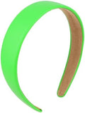 Green Headband 1 Inch Faux PU Leather Hairband for Women and Girls by Uintoon