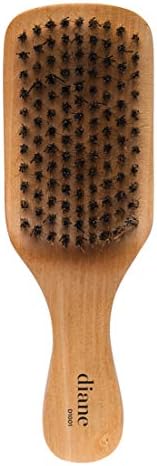 Diane Hard Reinforced Boar Curved Club Wave Hair Brush for Styling and Wave Maintenance, Perfect for Short Cuts, Fades, and Thick, Tight Curls - Image 4