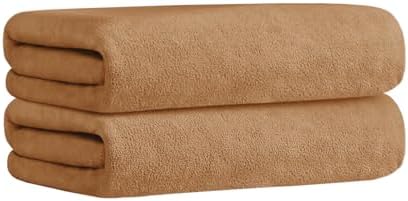 JML Microfiber Bath Towels Set of 2, 30" x 60", Beige - Image 2