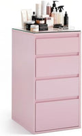 BarberPub Salon Storage Cabinet with Glass Top, Beauty Station 3381-1 by BarberPub