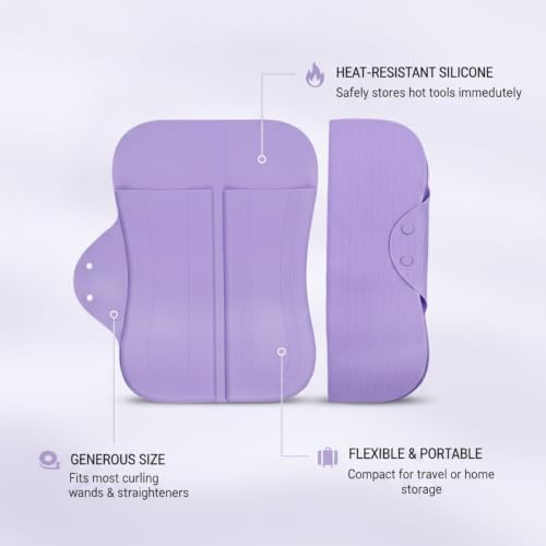 Silicone Heat Resistant Pouch for Hair Styling Tools, Travel Storage Bag for Curling Iron & Straightener, Portable Organizer Case - Image 4