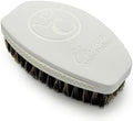 360 Wave Brush, Curved MED-SOFT 100% Boar Bristle, WHITE-OUT, Waterproof by CrownQualityProducts