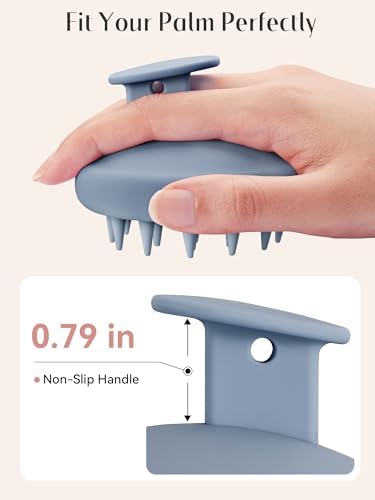 HEETA Silicone Scalp Massager Hair Scrubber Shampoo Brush for Hair Growth - Image 3