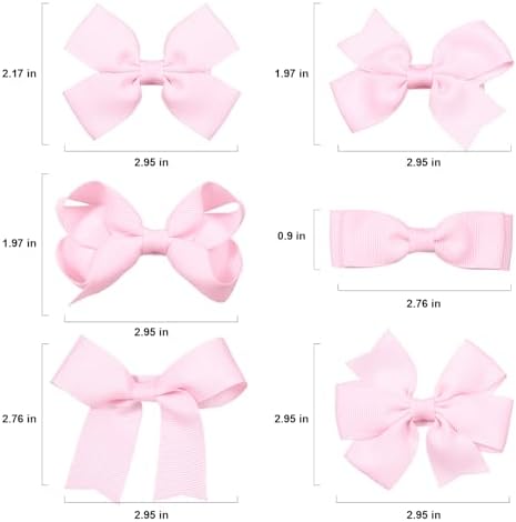 3" Hair Bows for Girls,12Pcs Pink Handmade Grosgrain Ribbon Bow Alligator Clips Barrettes, Everyday Valentines Birthday Party Decor Accessories Gift for Toddlers Teens Baby Kids - Image 6