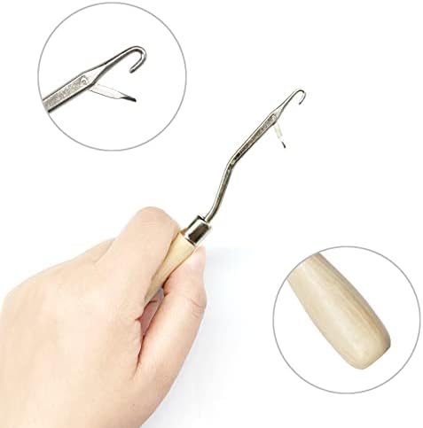 5PCS Latch Hook, Different Sizes Small Crochet Hooks Needle for Hair - Image 3