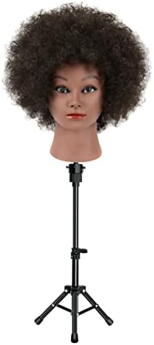 FUTAI Mini Adjustable Wig Stand Tripod Metal Holder for Mannequin Head Canvas Foam Head Hairdresser Practice Cosmetology Braiding Styling Salon Display - Image 5