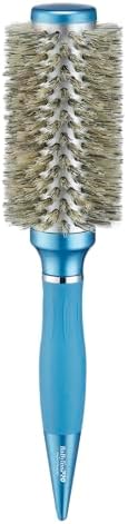 BaBylissPRO Nano Titanium 1.3" Boar Bristle Round Hair Brush – Professional Styling Brush for Shine & Smoothness – Thick and Textured Hair for Silky, Frizz-Free Shine by conair