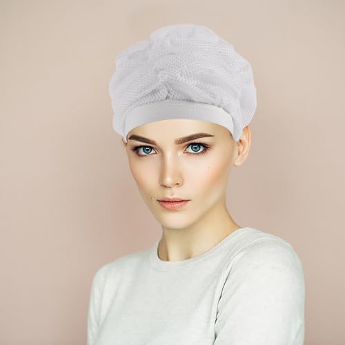 OUNONA Mesh Net Plopping Hair Bonnet with Drawstring for Curly Hair - Image 5