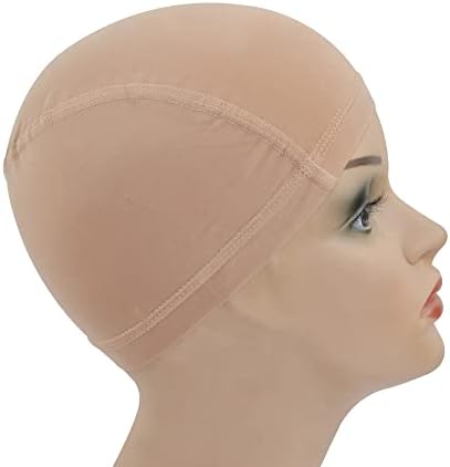 1 Pc Cool Breathable Wig Cap with Elastic Band Stretchable Dome Cap for Wigs (Beige) - Image 4