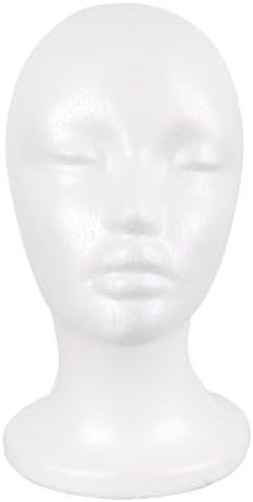 MapofBeauty Women Men Wig Stand,DIY Decoration Wig Head (White) - Image 2
