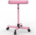 TASALON Premium Salon Tray on Wheels, Aluminum Salon Rolling Tray Trolley for Salon Essentials, Adjustable Height Provides Ample Storage for Hairstylist, Tattoo and Clinic Use - Pink by TASALON