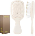 Mini Hair Bursh for Women Men and Kids, Protable Travel Size Hair Brush for Pockets Purses, Mini Detangler Brush for All Hair Types, Small Paddle Brush for Detangling (1 Pack-White) by aestheticspracticality