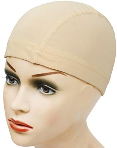 YANTAISIYU 2 Pcs/Lot Mesh Wig Caps with Wide Elastic Band Dome Cap for Wigs Making (Blonde Mesh Cap L) - Image 2
